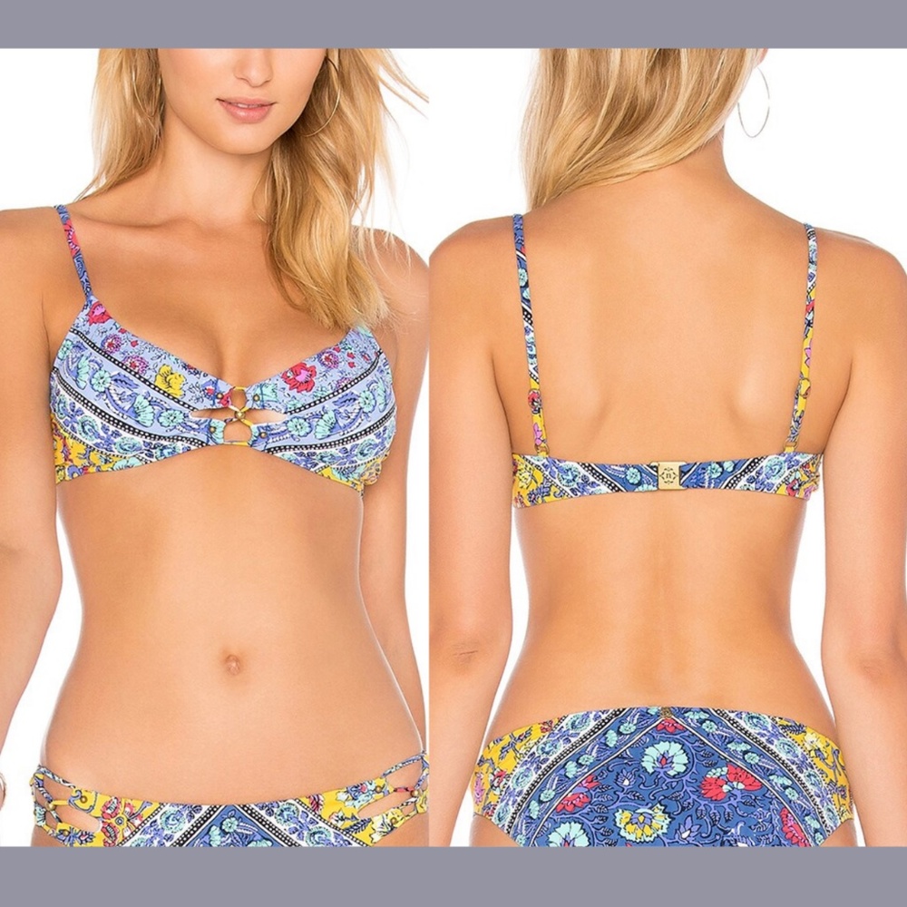 NEW Nanette‎ Lepore [ XS ] Enchantress Bikini Top in Woodstock Blue